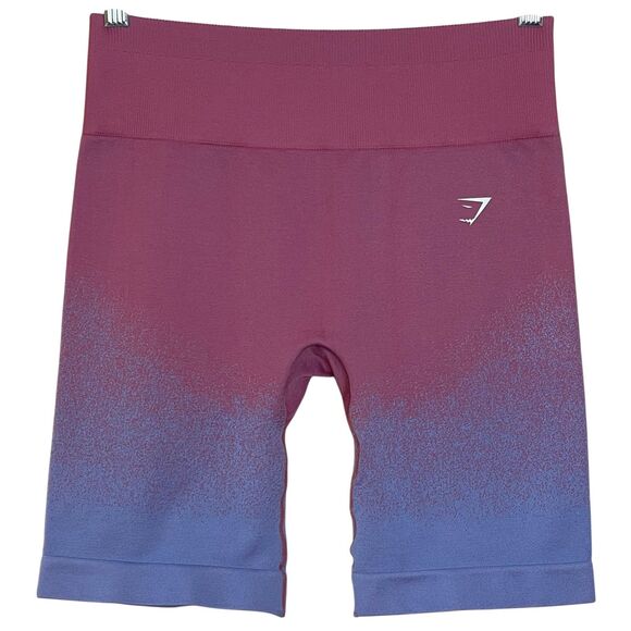 Gymshark Adapt Ombre Seamless 7" Cycling Bike Shorts Pink and Purple Size M - Picture 2 of 4